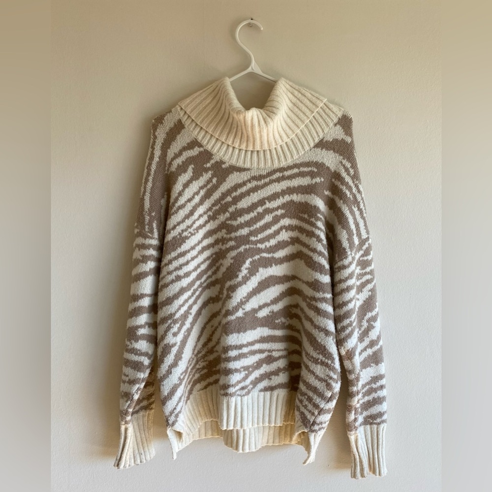 Christian Siriano Pullover Sweater Women’s Medium Zebra Print